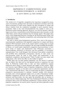 Imperfect Competition and Macroeconomics: A Survey