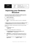 Improving your Sentence Structure