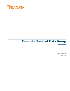 Teradata Parallel Data Pump Reference