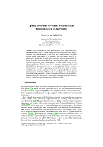 Lparse Programs Revisited: Semantics and Representation of