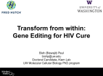 Transform from within: Gene Editing for HIV Cure