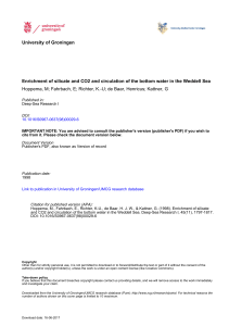 Enrichment of silicate and CO2 and circulation of the bottom water in