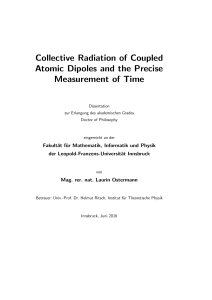 Collective Radiation of Coupled Atomic Dipoles and the Precise