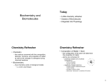 Biochemistry and Biomolecules