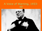 A Voice of Warning, 1933
