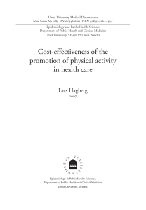 Cost-effectiveness of the promotion of physical activity in health care