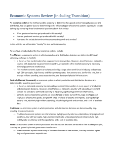 Economic Systems Review (including Transition)