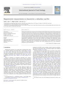 Magnetometer measurements to characterize a subsurface coal fire