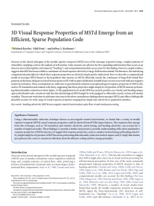 3D Visual Response Properties of MSTd Emerge from an Efficient