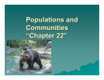 Populations and Communities “Chapter 25”