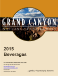 2015 Beverages - Grand Canyon National Park Lodges