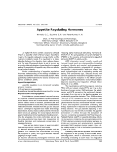 Appetite Regulating Hormones