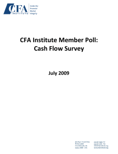 CFA Institute Member Poll: Cash Flow Survey