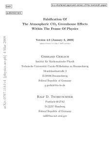 Falsification Of The Atmospheric CO2 Greenhouse Effects Within