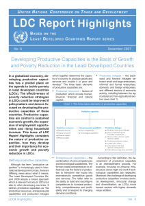 Developing Productive Capacities is the Basis of Growth