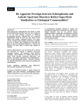 Do Apparent Overlaps between Schizophrenia and Autistic