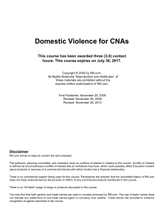 Domestic Violence for CNAs