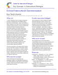 Critical Intercultural Communication