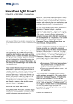 How does light travel?