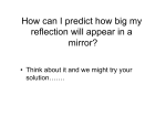 How can I predict how big my reflection will appear in a mirror?