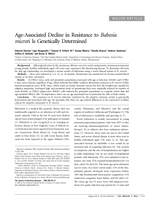 Age-Associated Decline in Resistance to Babesia microti Is