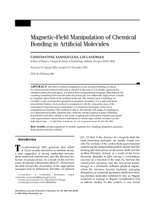 Magnetic-Field Manipulation of Chemical Bonding in Artificial