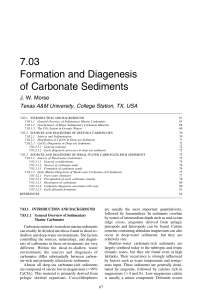 7.03 Formation and Diagenesis of Carbonate Sediments