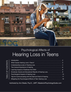 Hearing Loss in Teens - Success For Kids With Hearing Loss