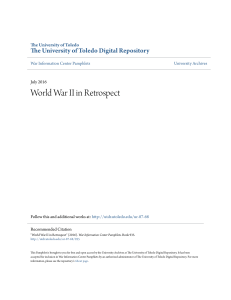 World War II in Retrospect - University of Toledo Digital Repository