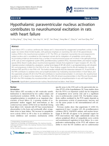 Hypothalamic paraventricular nucleus activation contributes to