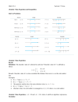Math 1314 Section1.7 Notes Absolute Value Equations and