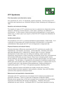XYY Syndrome - Society for the Study of Behavioural Phenotypes