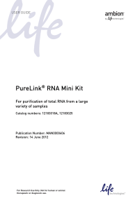PureLink® RNA Mini Kit - Thermo Fisher Scientific