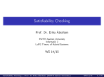 Satisfiability Checking - Theory of Hybrid Systems - RWTH