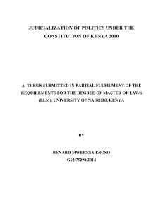 judicialization of politics under the constitution of