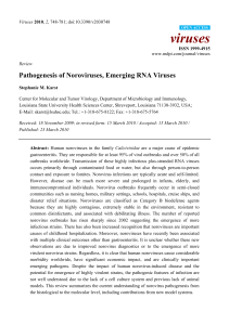 Pathogenesis of Noroviruses, Emerging RNA Viruses