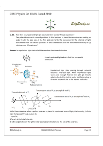 CBSE Physics Set I Delhi Board 2010