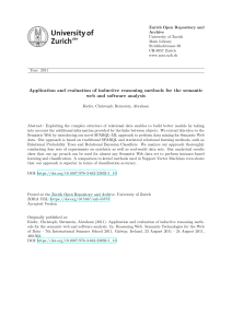 Application and evaluation of inductive reasoning methods for the