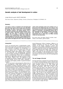 Genetic analysis of leaf development in cotton