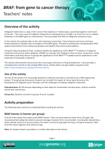 BRAF: from gene to cancer therapy Teachers` notes