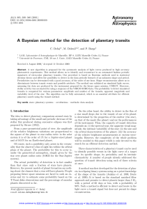 A Bayesian method for the detection of planetary transits