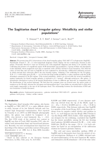 The Sagittarius dwarf irregular galaxy
