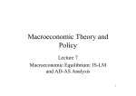 Talk: Macro Equilibrium