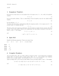 1 Imaginary Numbers 2 Quiz 24A 3 Complex Numbers