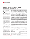 Ethics of Phase 1 Oncology Studies