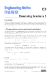 2.3 Removing brackets 1