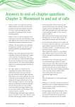 Answers to end-of-chapter questions Chapter 3: Movement in and