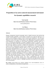 Proposition of an actor-centered measurement instrument for