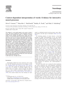 Context-dependent interpretation of words: Evidence for interactive