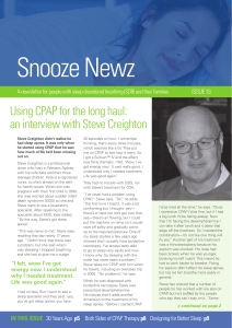 Using CPAP for the long haul: an interview with Steve